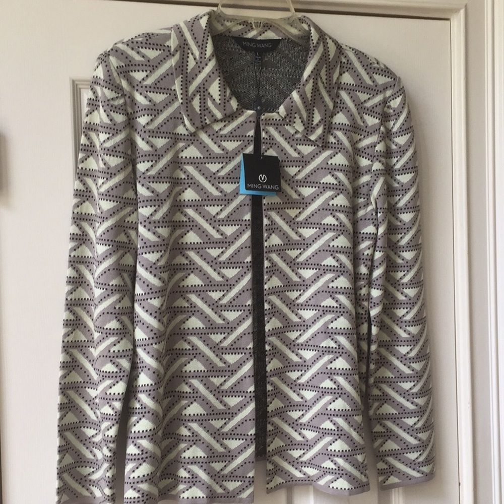 Ming Wang new/Tags acrylic jacket